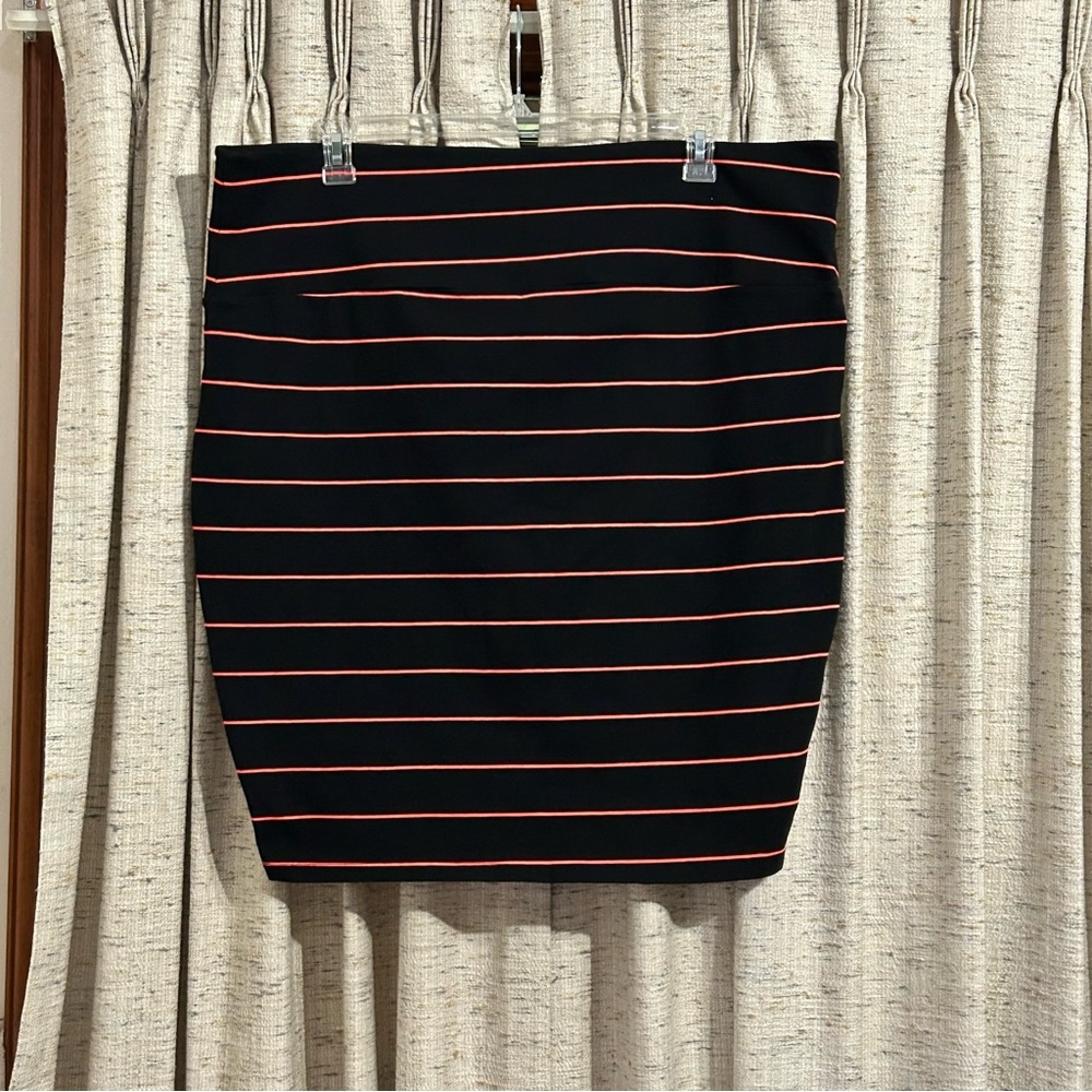 Torrid Striped Foldover Pencil Skirt - 3X